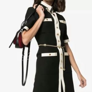 Gucci Black and Cream Wool Dress Size 38